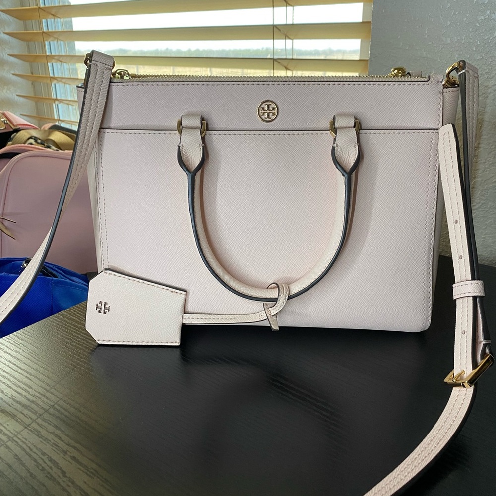 Tory Burch Robinson Small Double Zip Crossbody/Tote